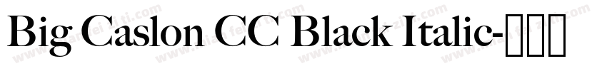 Big Caslon CC Black Italic字体转换